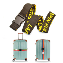 Wholesale Custom Logo Elastic Adjustable Polyester Suitcase Belts Luggage Strap With Detach Belt Clamp